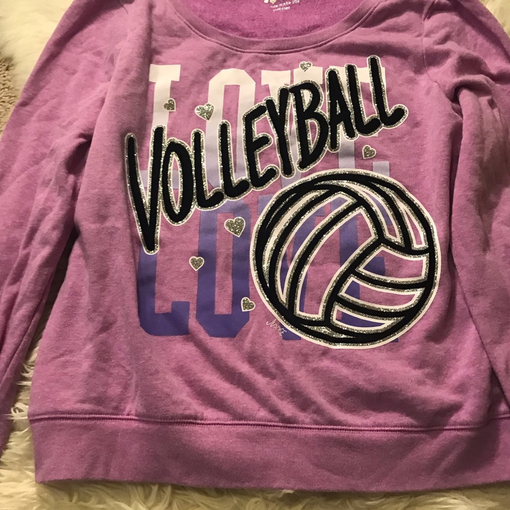 Purple volleyball sweater